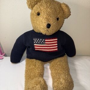 The Limited Navy Sweater Tan Teddy Bear